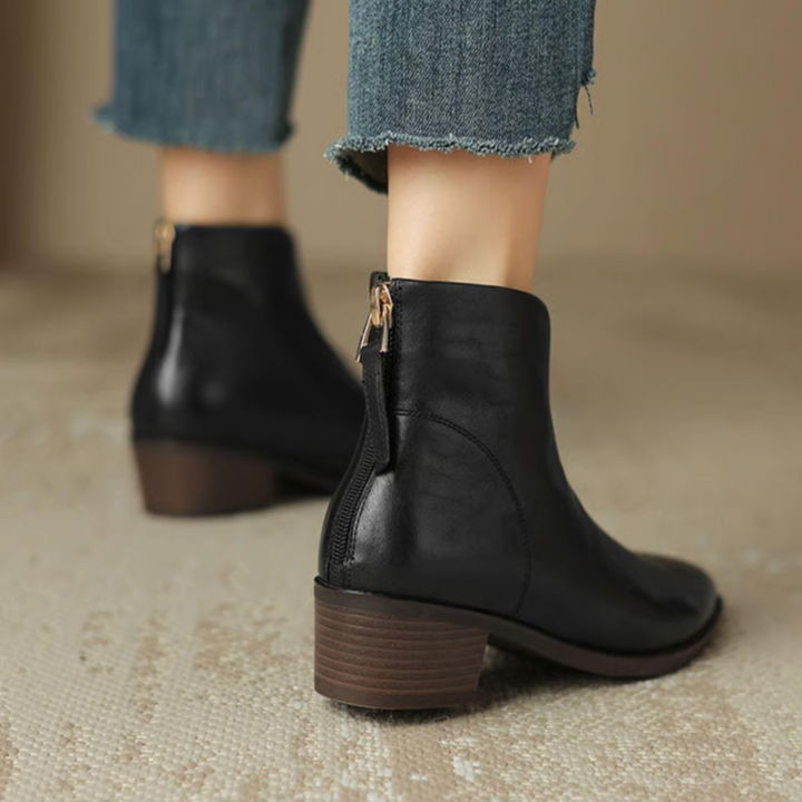 Camilla | Luxury Ankle Boots with Low Heel