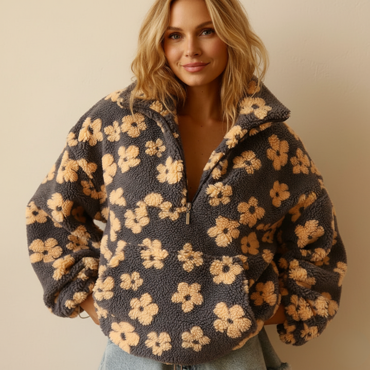 Fleur™ | Floral Fleece Sweater