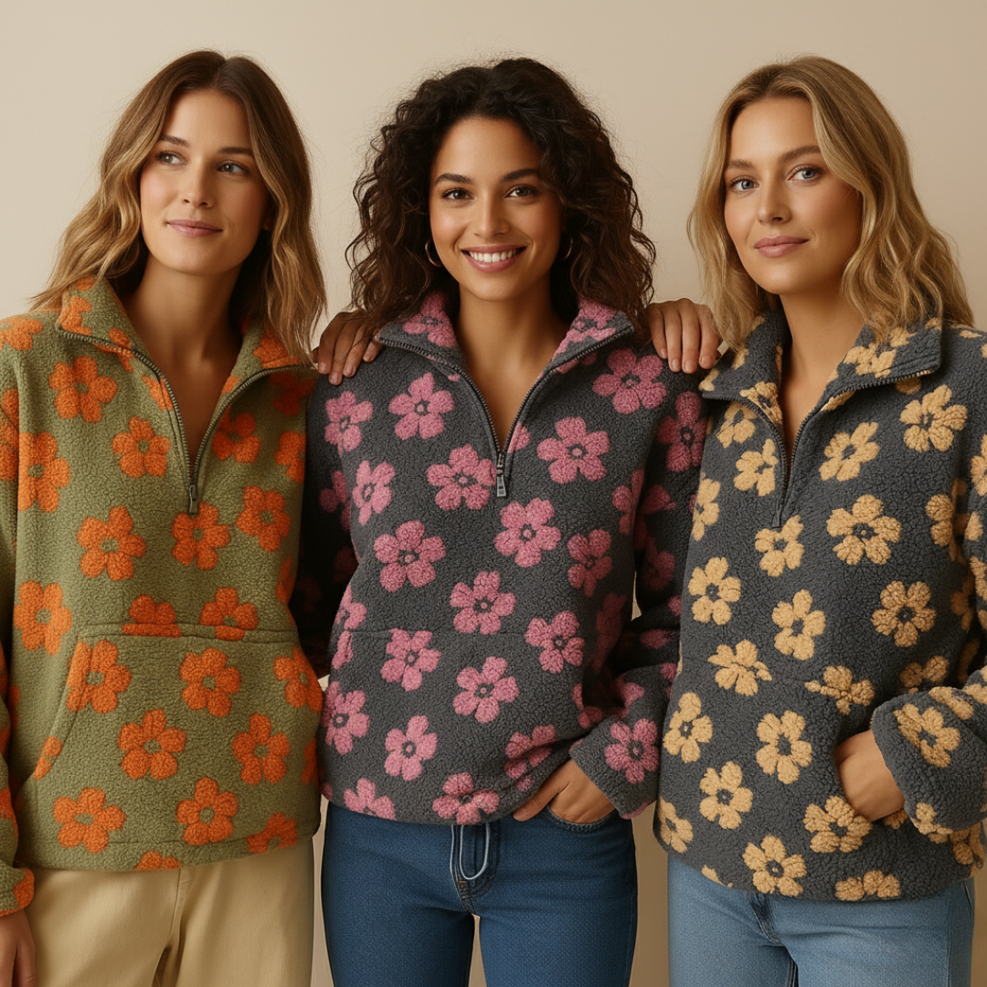 Fleur™ | Floral Fleece Sweater