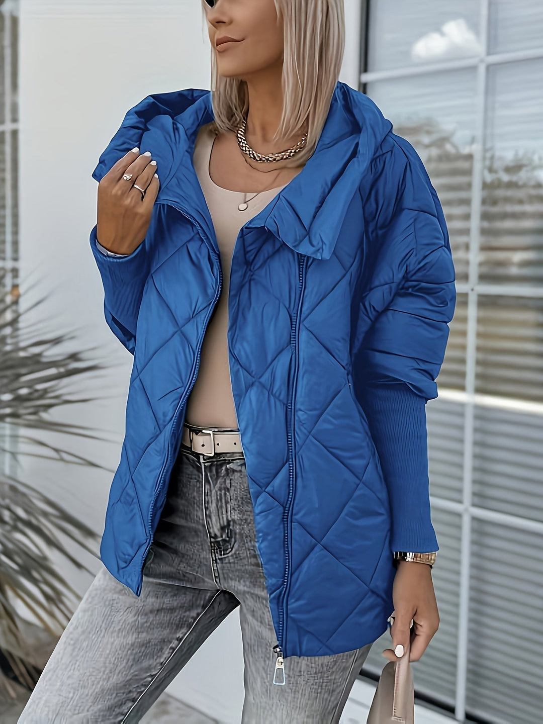 Fenella | Quilted Hooded Jacket with Zip