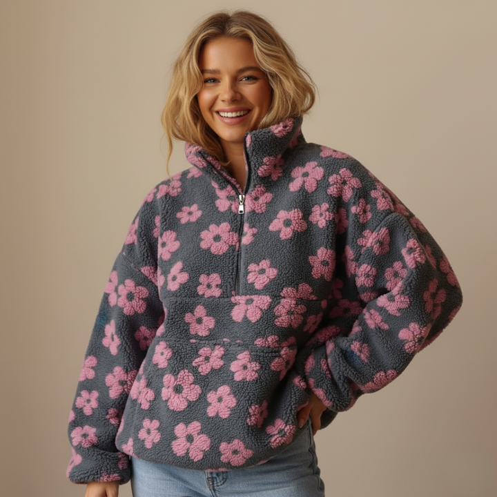 Fleur™ | Floral Fleece Sweater