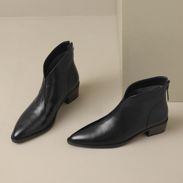 Camilla | Luxury Ankle Boots with Low Heel