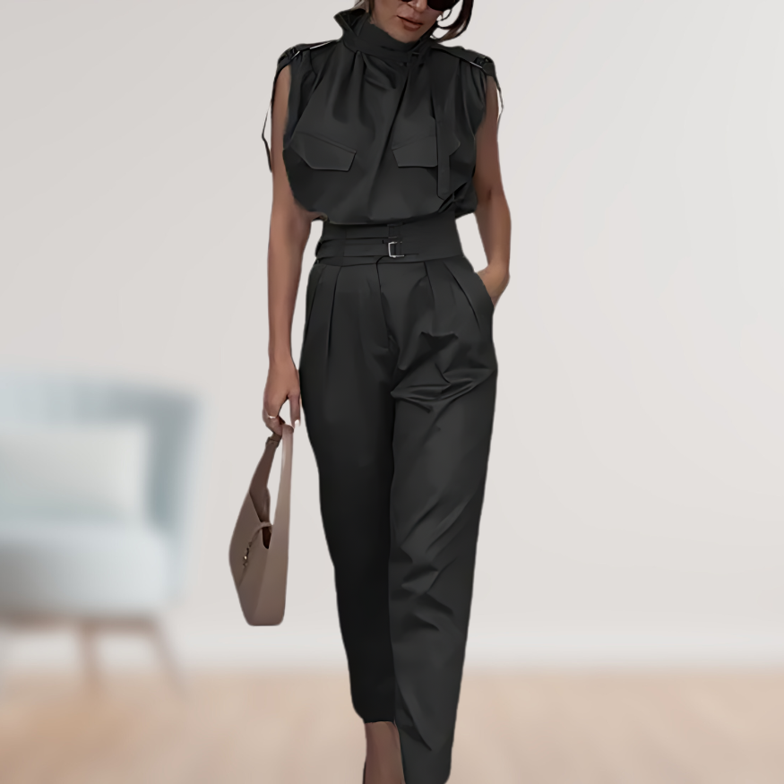 Clara | Chic Belted Jumpsuit