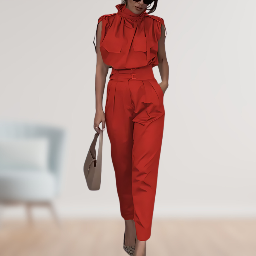 Clara | Chic Belted Jumpsuit