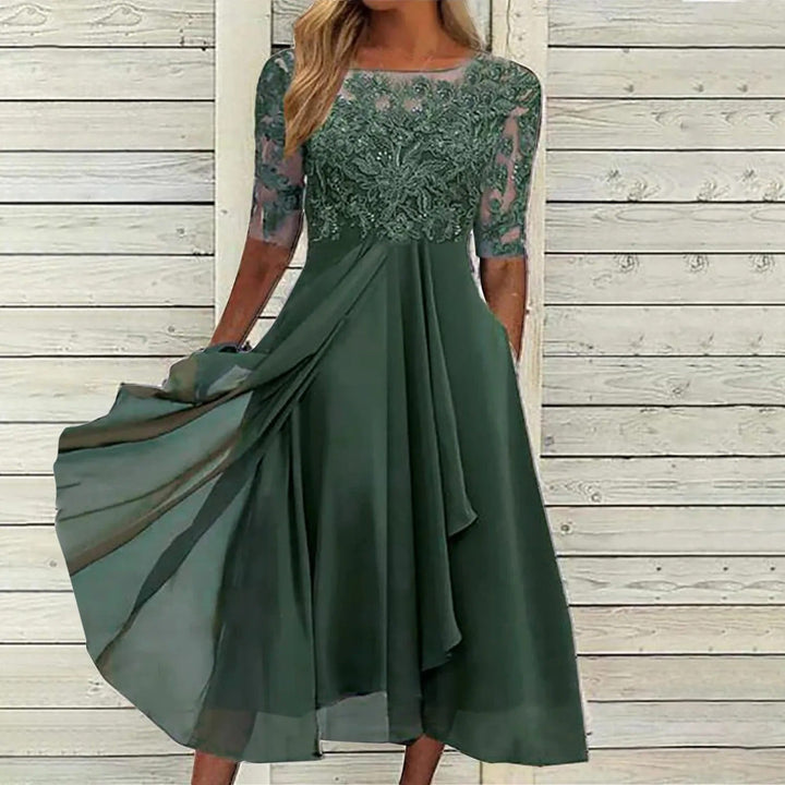 Taryn - Elegant Lace Midi Dress