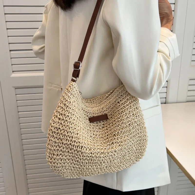 Stassie-Straw shoulder bag