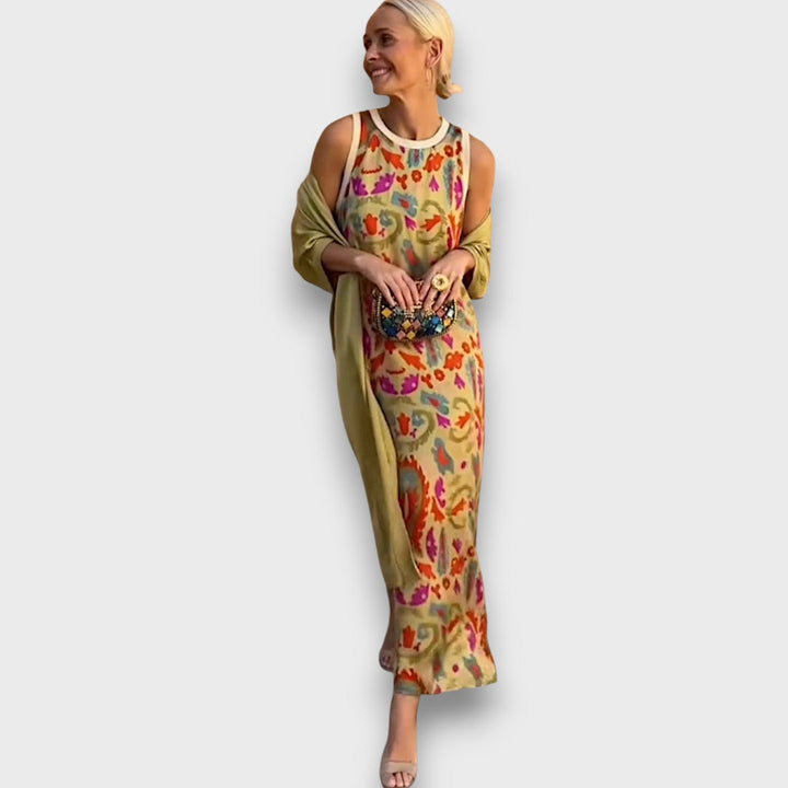 Sophia – Maxi dress with cardigan